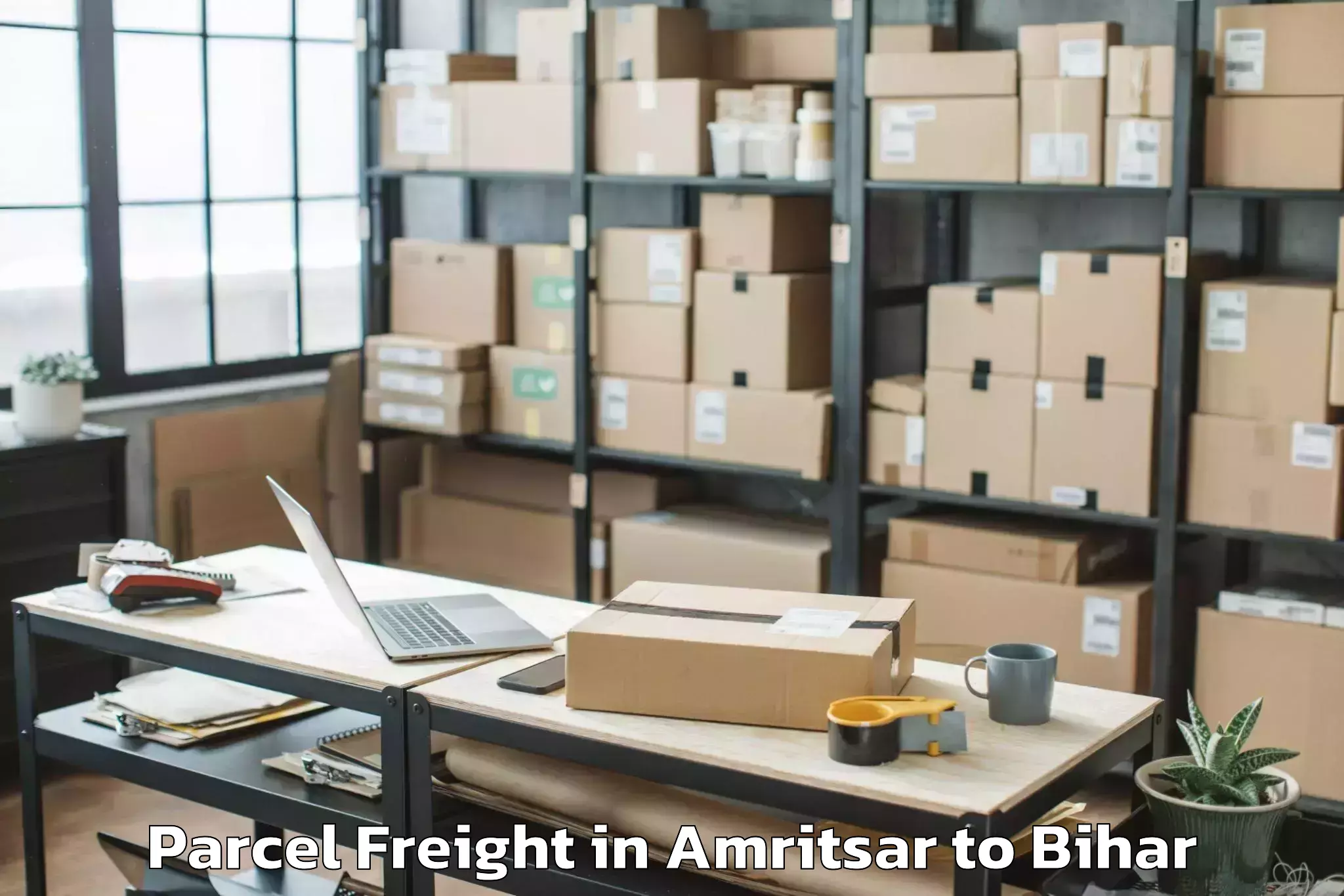 Trusted Amritsar to Laheriasarai Parcel Freight